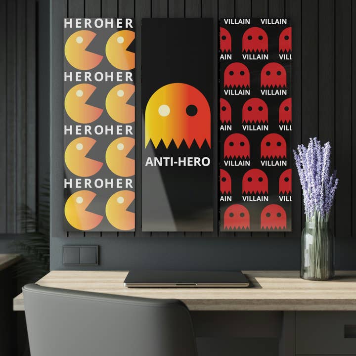 Triptyque en acrylique résistant à l'eau Stages of A Hero (vis d'installation incluses) pour la vente par Buy Martian Merch™