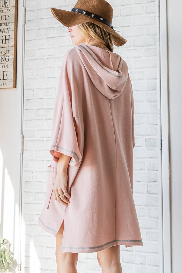 BUCKETLIST INC – wholesale Dress – Women's – D3094 Hooded Sweatshirt dress With Pockets4