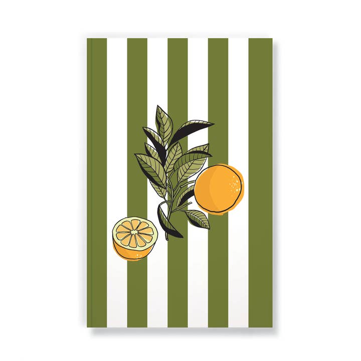 Cabana Oranges Layflat Notebook for wholesale by Denik