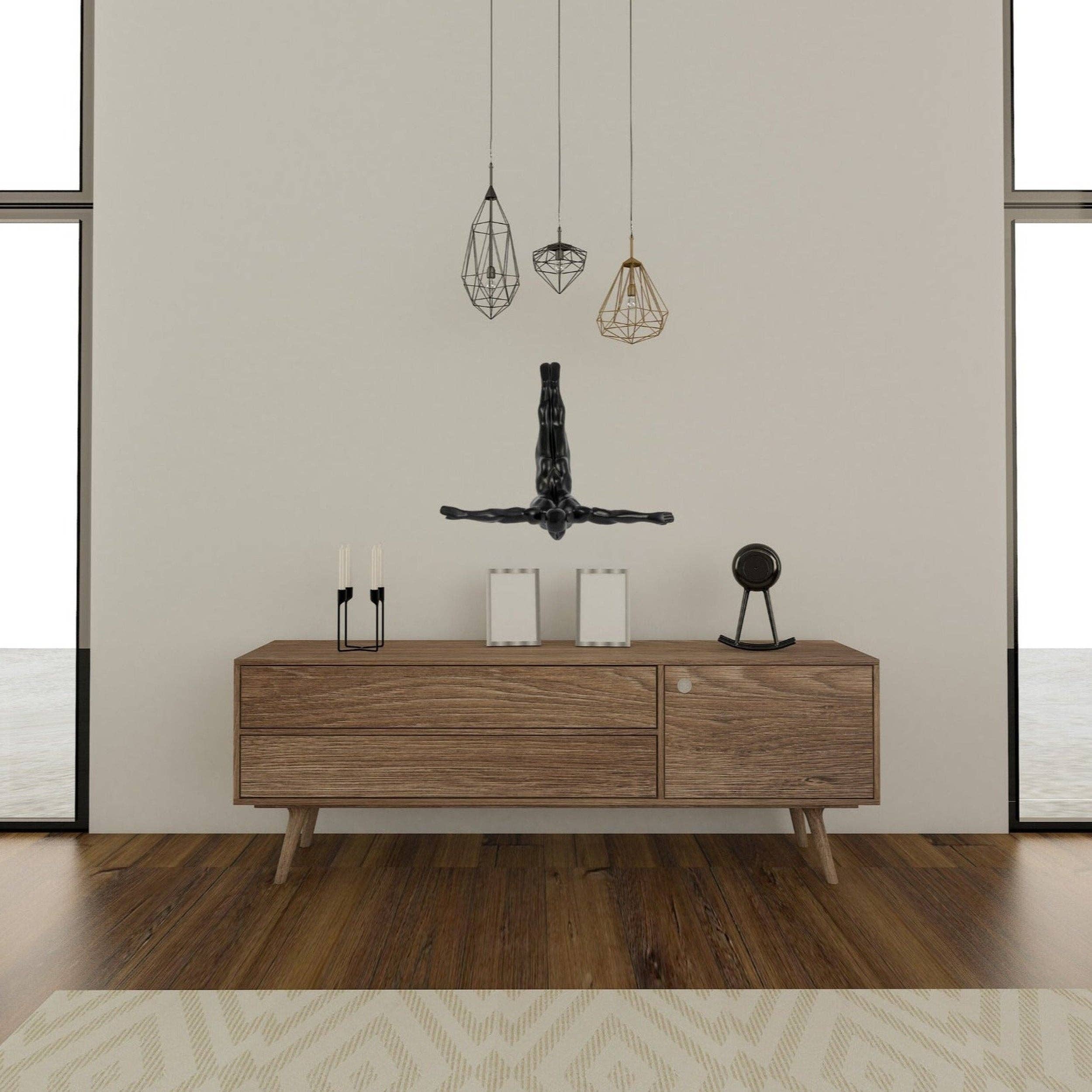 Finesse Decor - Vente Décoration murale – enfant et bébé - Sculpture décorative murale Diver//22 po noir mat1