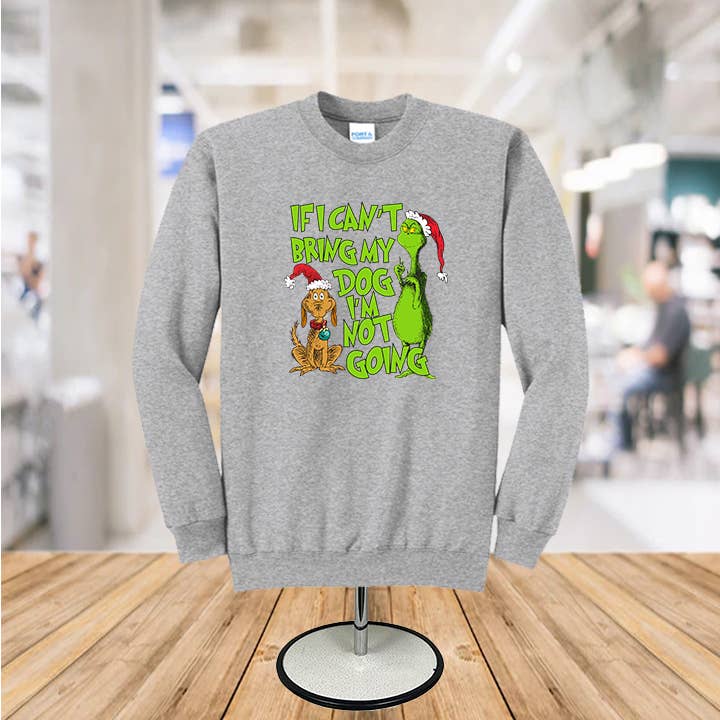 Infidel Nation Apparel – wholesale Graphic sweatshirt – Unisex – Grinch Dog Crewneck Sweatshirt
