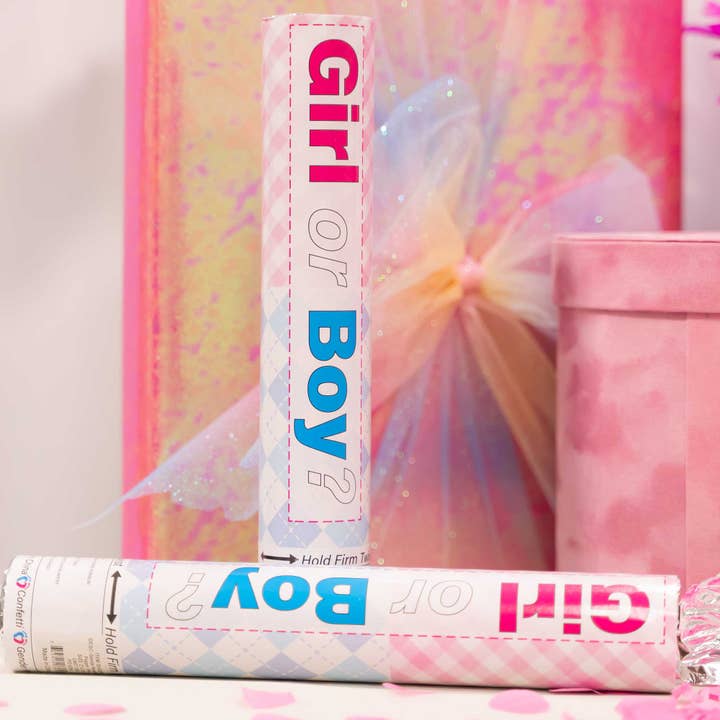 Gender Reveal Poppers - Pink for wholesale on Faire2