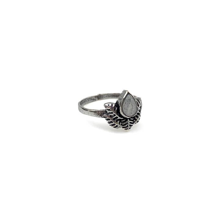 Tanvi Collection Ring - Silver with Labradorite for wholesale by Anju Jewelry