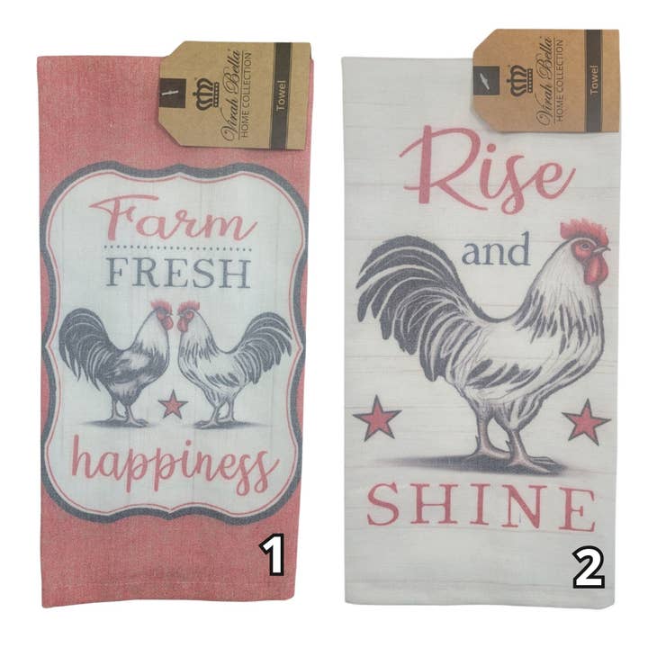 Duke Imports - Wholesale Tea Towel - "Rooster" Farm-Themed Kitchen Towels2