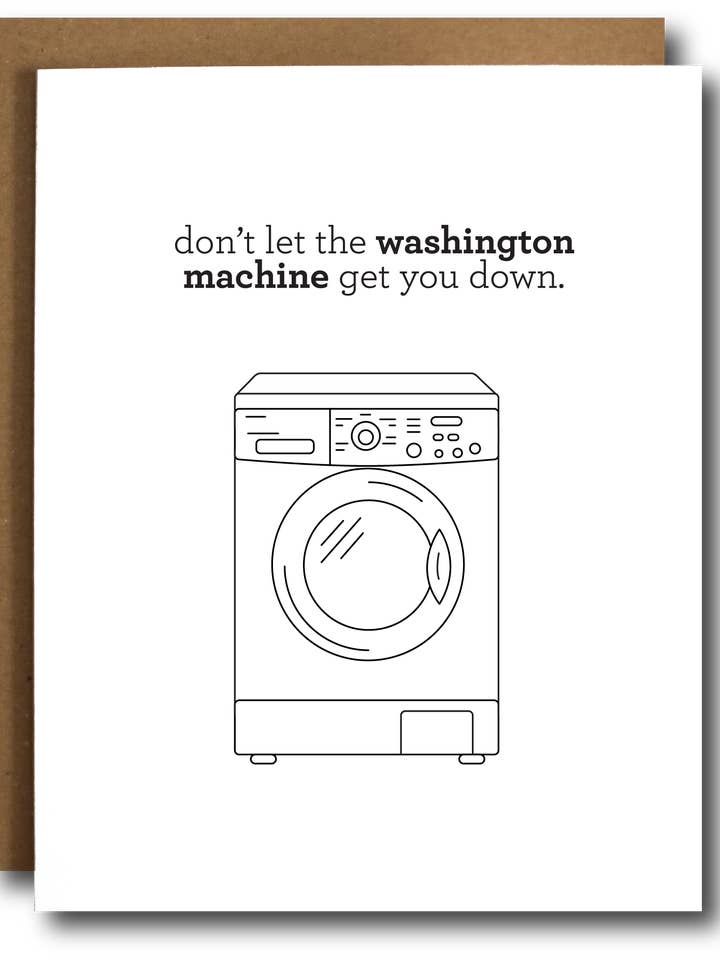 Washington Machine Card for wholesale by The Card Bureau