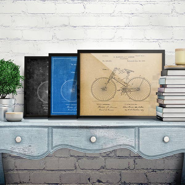 Fresh Prints of CT - Wholesale Art Print - Velocipede Bicycle 1890 Patent Art Print