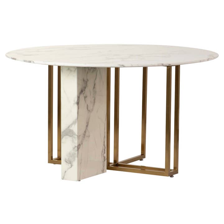 Matbord i rostfritt stål med konstmarmor Nyngan 135x135x75 cm för wholesale av Ethan Chloe - GARPE GROUP - GARCIA PÉREZ Y CÍA S.L.