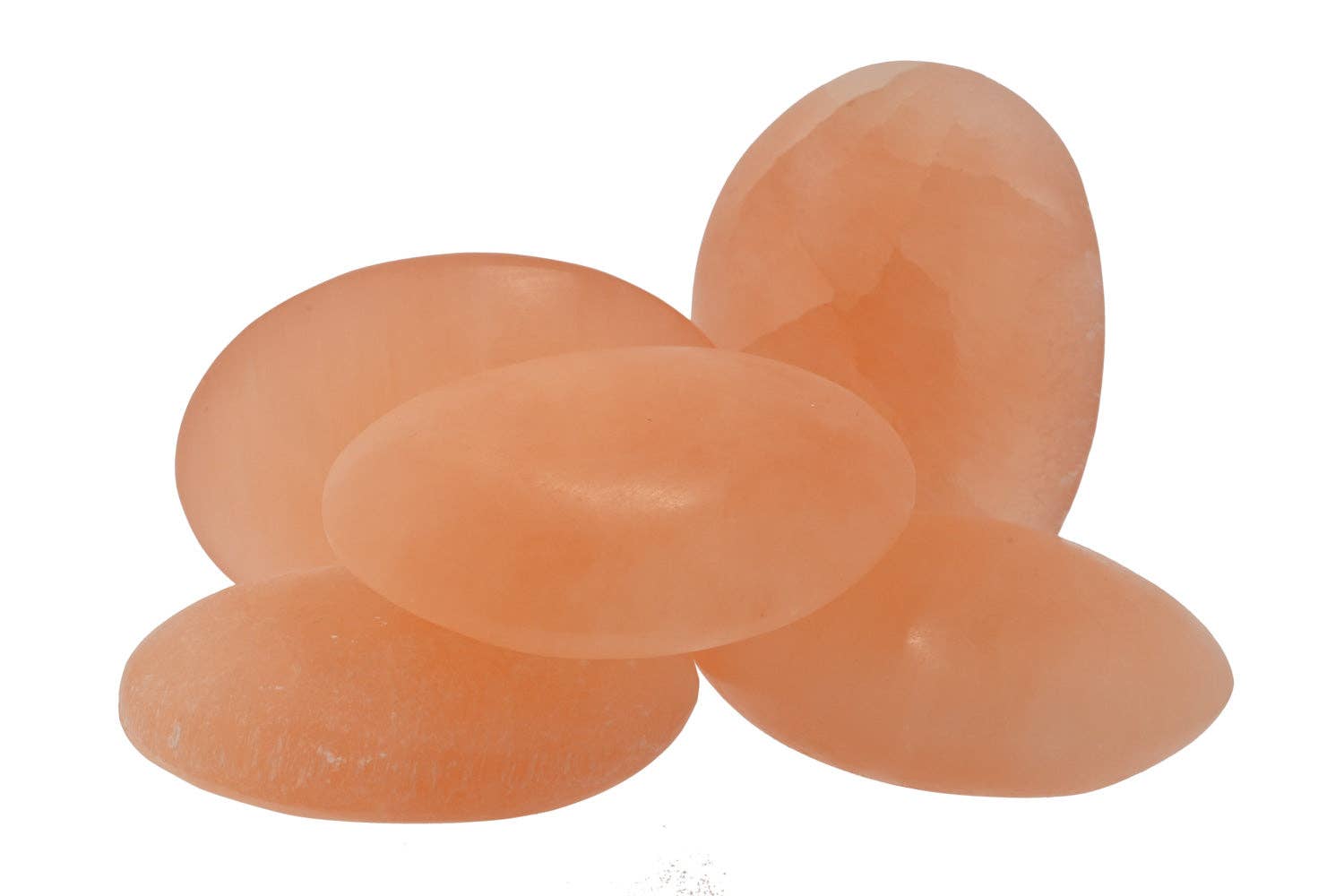 Rock Restock - Wholesale Spiritual Stone/Crystal - Peach Selenite Palms - 5 pcs0