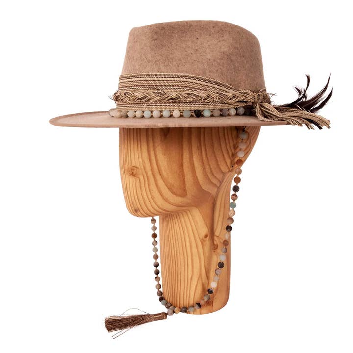 American Hat Makers - Wholesale Fedora - Women's - Tear Drop Wool Felt Hat - Style Moonshine1