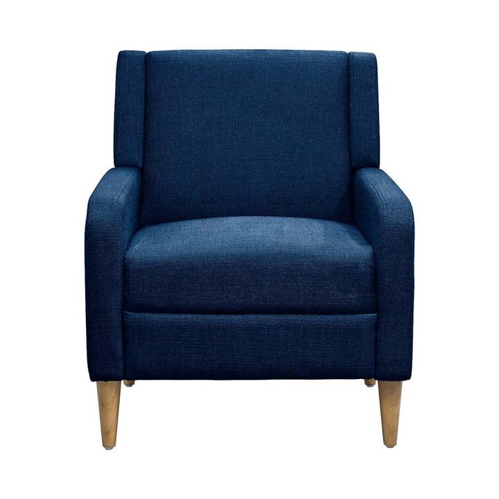 Olliix - Wholesale Chair - Minimalist Upholstered Denim Blue Accent Armchair