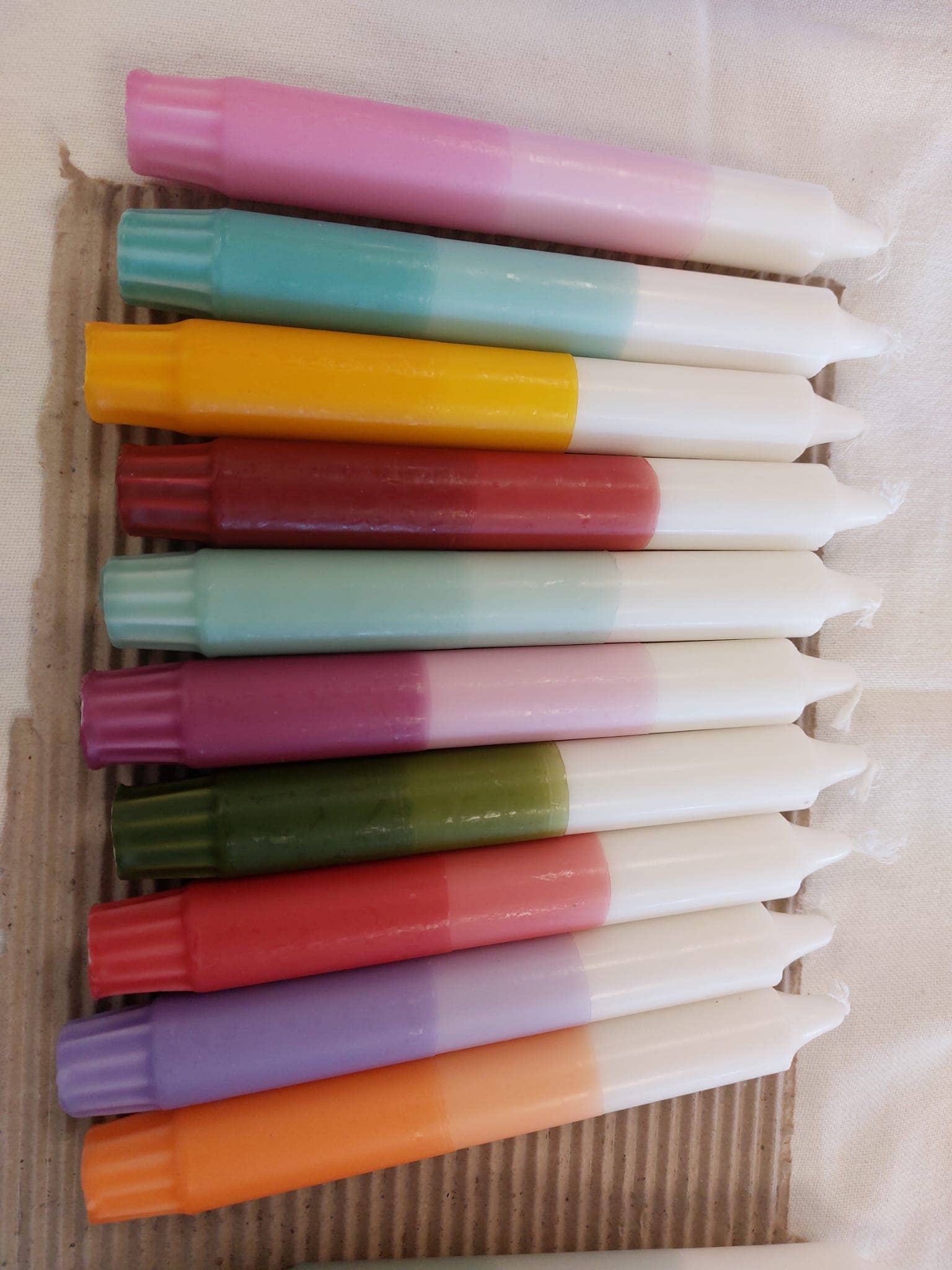 Dippy - Wholesale Tapered Candle/Candlestick - Dippy - White Collection1