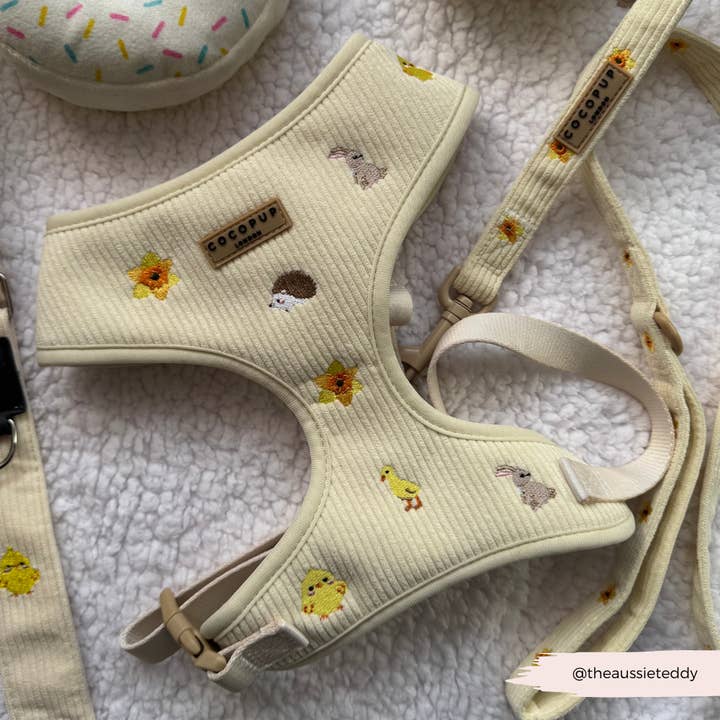 Cocopup London - Wholesale Pet Harness - Dog - Embroidered Woodland Walkies Adjustable Neck Harness12
