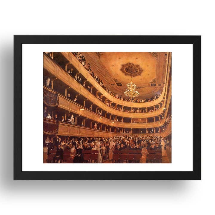 Das alte Burgtheater 1888 von Gustav Klimt, 17x13" Rahmen für den Großhandel von PERIOD PRINTS