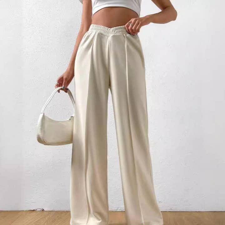 safistyle - Wholesale Pants - Women's - Women’s Solid Color Wide Leg Casual Pants6