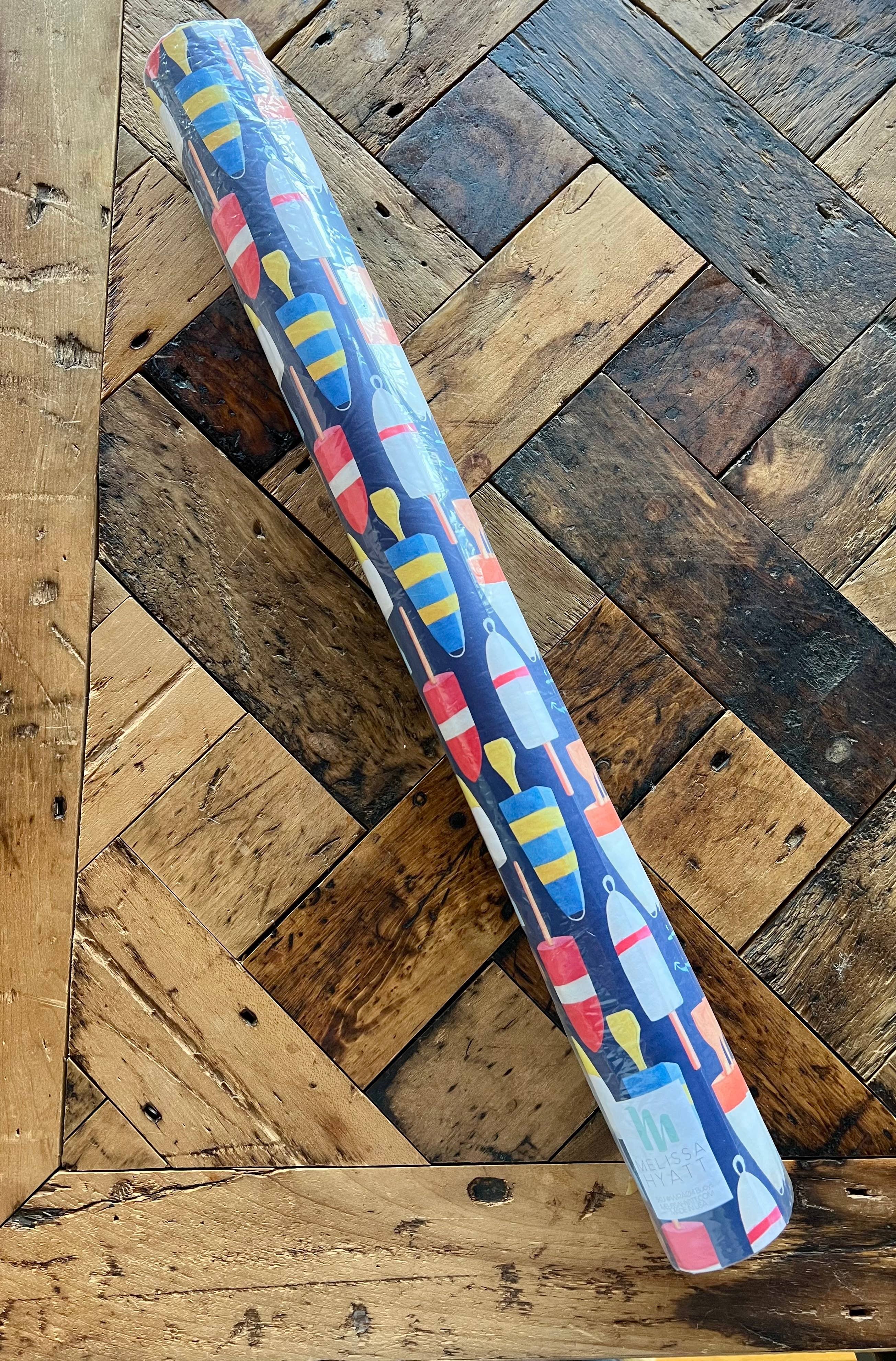 Melissa Hyatt - Wholesale Wrapping Paper Roll -  "Buoys" Colorful coastal wrapping paper2