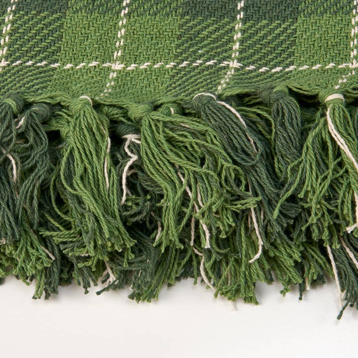 Primitives by Kathy - Wholesale Throw Blanket - Green Tartan Throw2