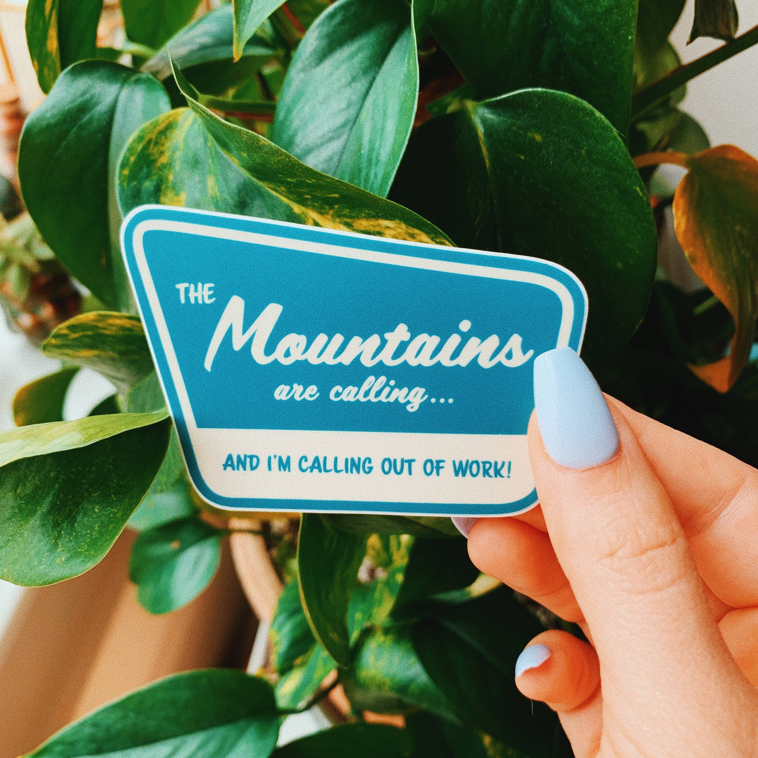 Catbee Designs - Wholesale Sticker - Mountains Are Calling Vinyl Sticker1