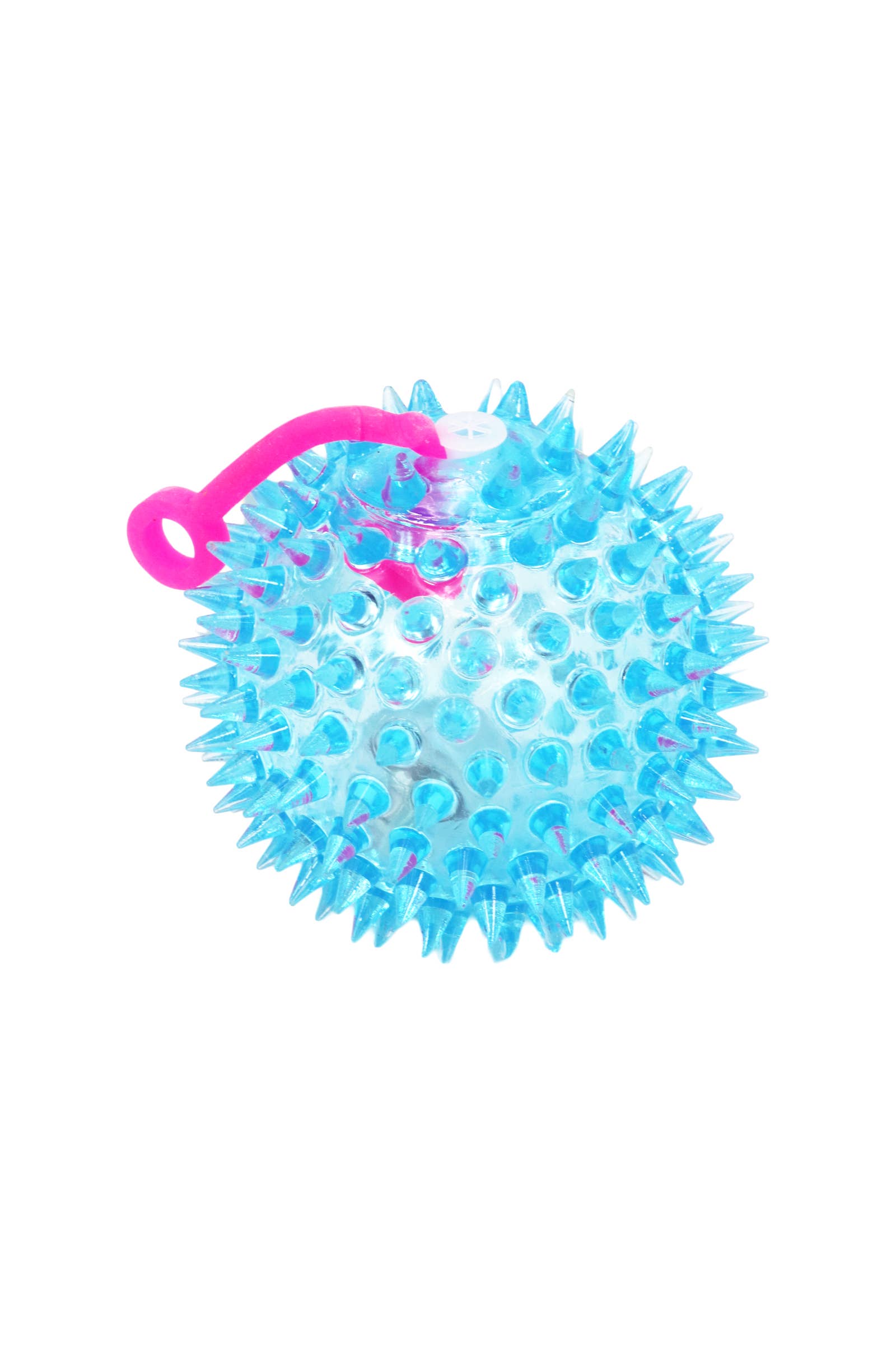 Cap Zone - Wholesale Squishy toy – Kids & Baby - Spiky LED Light-Up Squeaky Bouncy Ball - 2.75 Inch4