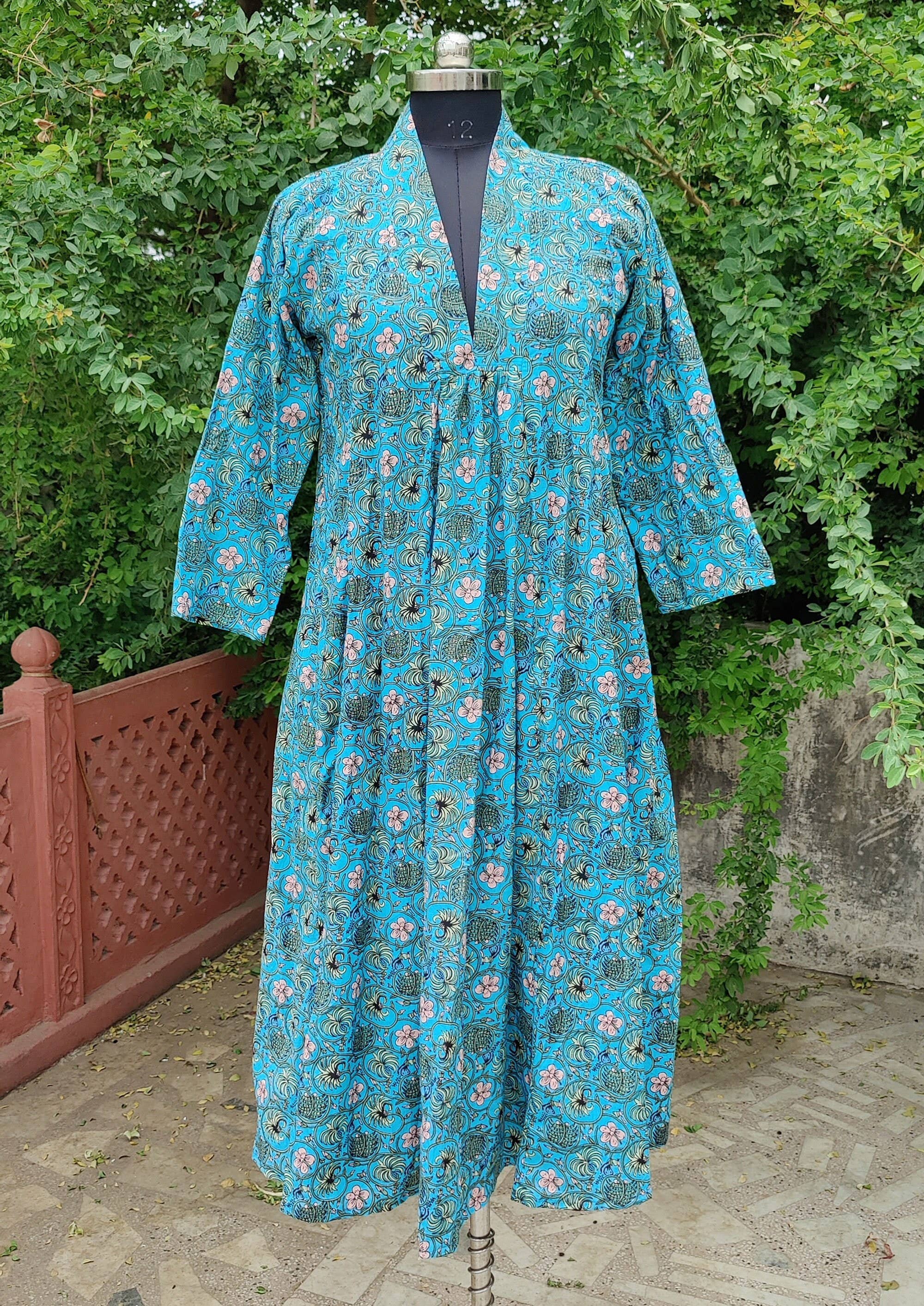 Bhawana Handicrafts - Wholesale Dress - Women's - Block Print Beachwear Summer Dress Handmade Cotton1