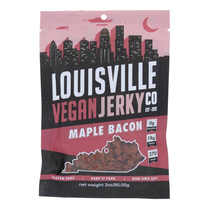 Ware Spark - Wholesale Jerky - Louisville Vegan Jerky Jerky - Vegan - Maple Bacon - Case Of 10 - 3 Oz