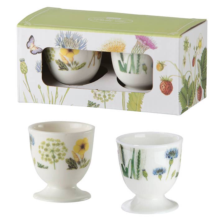 Gilde Handwerk Macrander GmbH & Co. KG - Wholesale Egg Cup/Holder - Porzell set 2 egg cup wild flow. VE 40