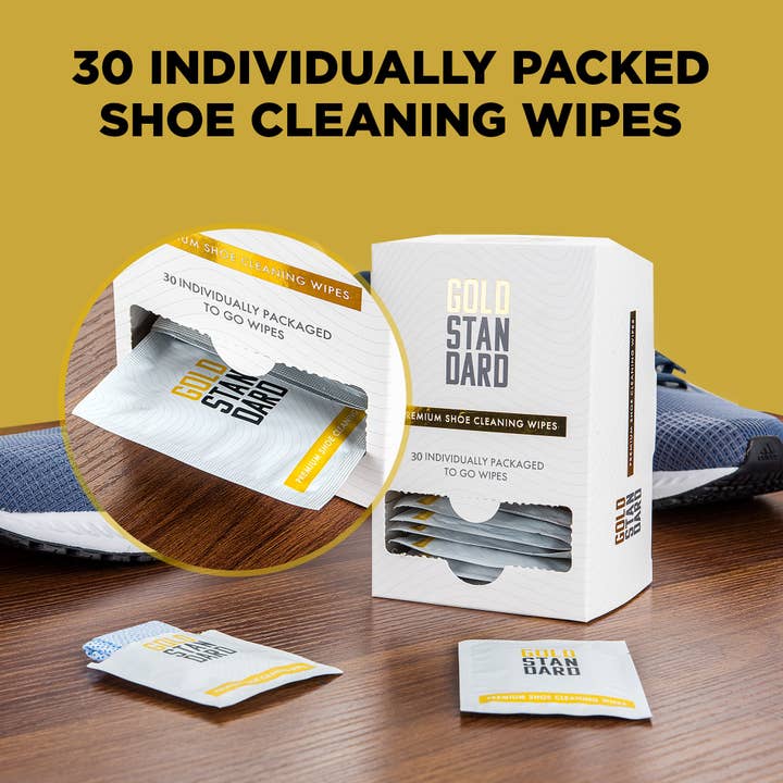 Gold Standard - Wholesale Shoe care kits & sets - Premium Shoe Cleaning Wipes 30-pack2