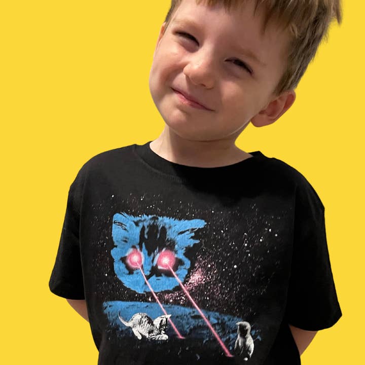 Youth Shirt: Meta Laser Cat for wholesale by Ugly Baby