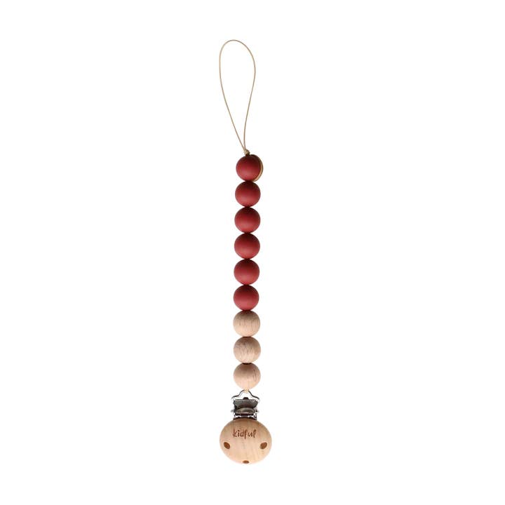 Clipe de chupeta Kidful Bead Merlot por atacado de Mamakido Dis Tic AS