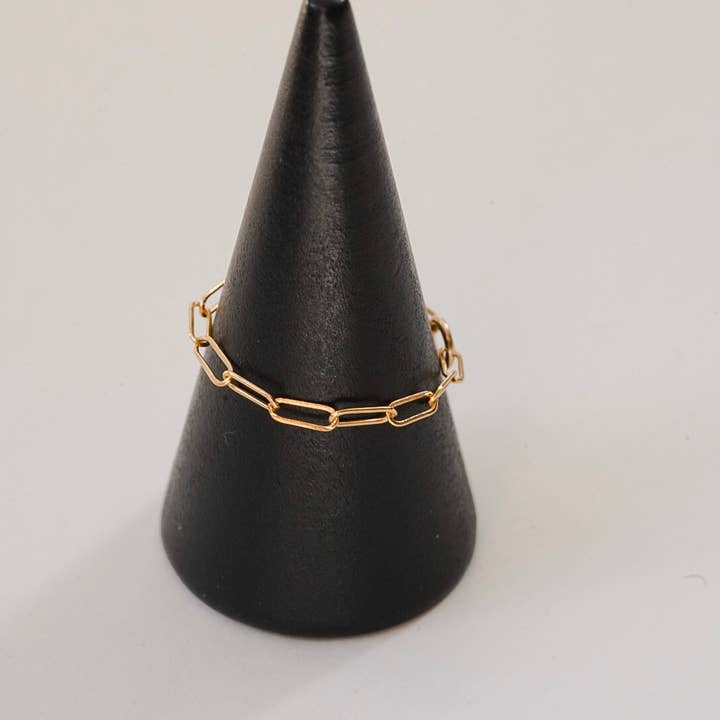 Metrix Jewelry - Wholesale Chain Ring - Dainty Paperclip Chain Ring - Choose Your Metal; Chain Ring
