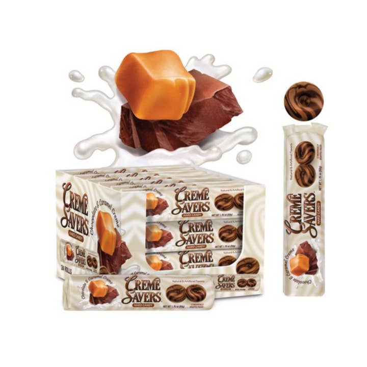 I Got Your Candy - Wholesale Hard Candy - Creme Savers Chocolate and Caramel Creme 1.76oz- 24ct
