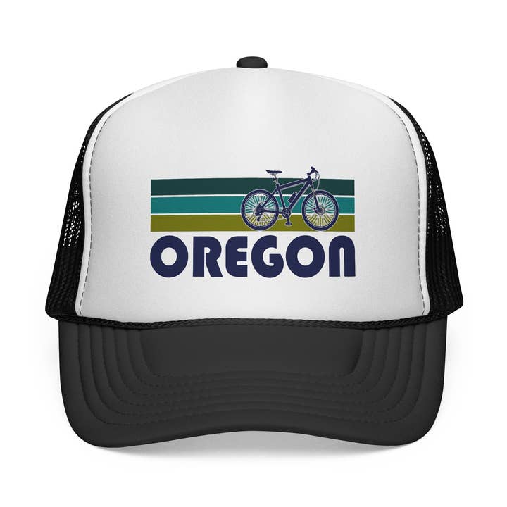 Casquette trucker pour enfants « Oregon Retro Bike » pour la vente par Hey Mountains