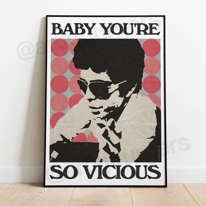 Vicious//Lou Reed | Rocktexter inspirerade | Musikaffisch för wholesale av ArtyBurgers