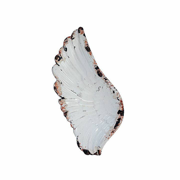 Vagabond Vintage - Wholesale Decorative Tray - Iron Wing Tray in Rustic White
