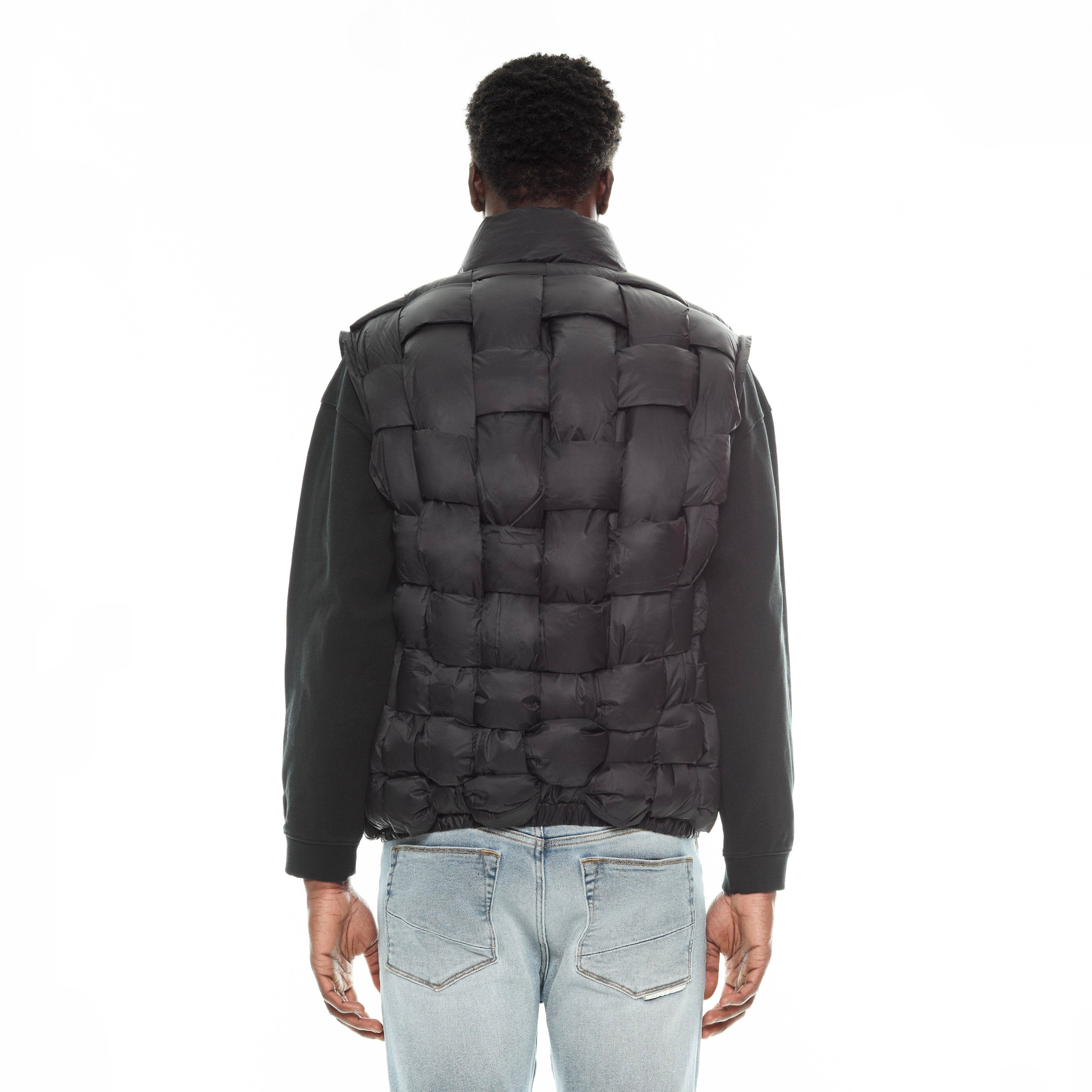 QUILTED NYLON PUFFER JACKET IN BLACK for wholesale on Faire6
