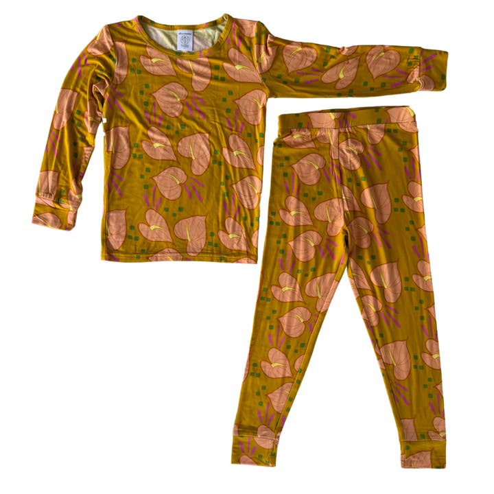 Pajama 2 Piece Set - Anthurium Dreams for wholesale by elli-o HAWAII