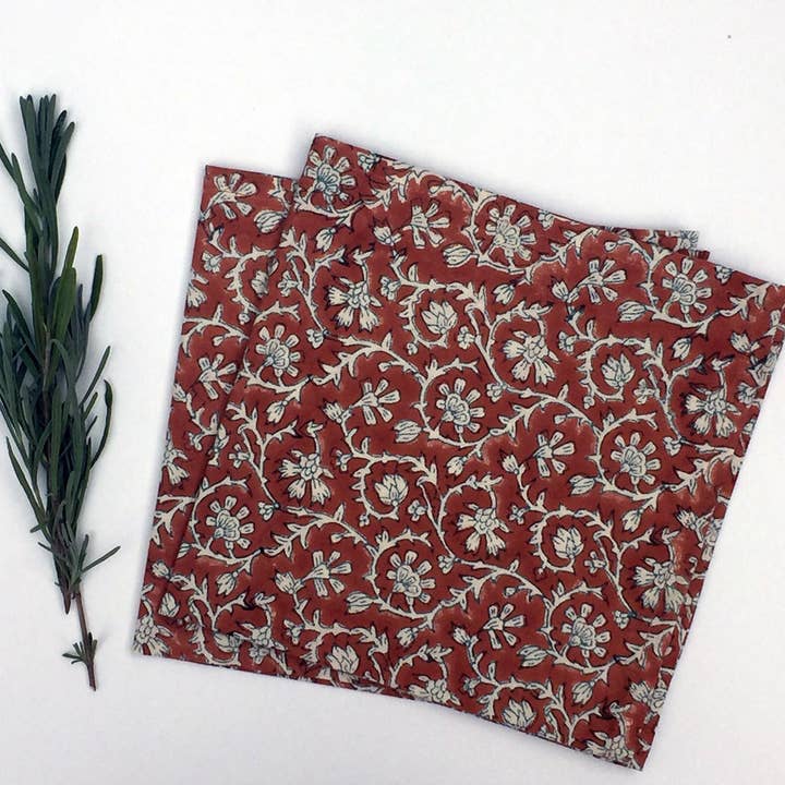 Cocktail serviet blok trykt økologisk bomuld - Amber Jaal for engroshandel hos Mehera Shaw