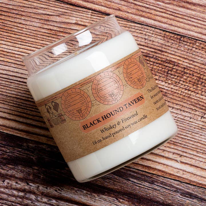 Cantrip Candles - Wholesale Jar/Filled Candle - Black Hound Tavern 9 oz.