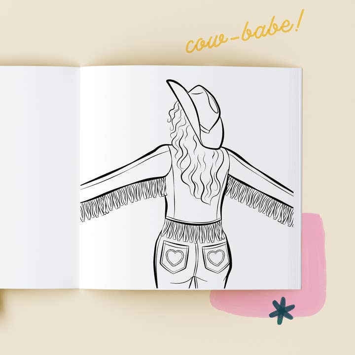 Middlefork & Co. - Wholesale Coloring & Activity Book - Adult - Western Darlin': Carefree Coloring Book for Adults & Teens5