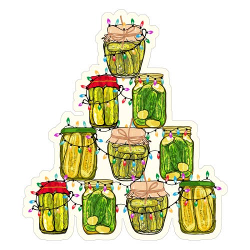 ART WOW - Wholesale Sticker - Die Cut Stickers 'Pickle Jar Christmas T