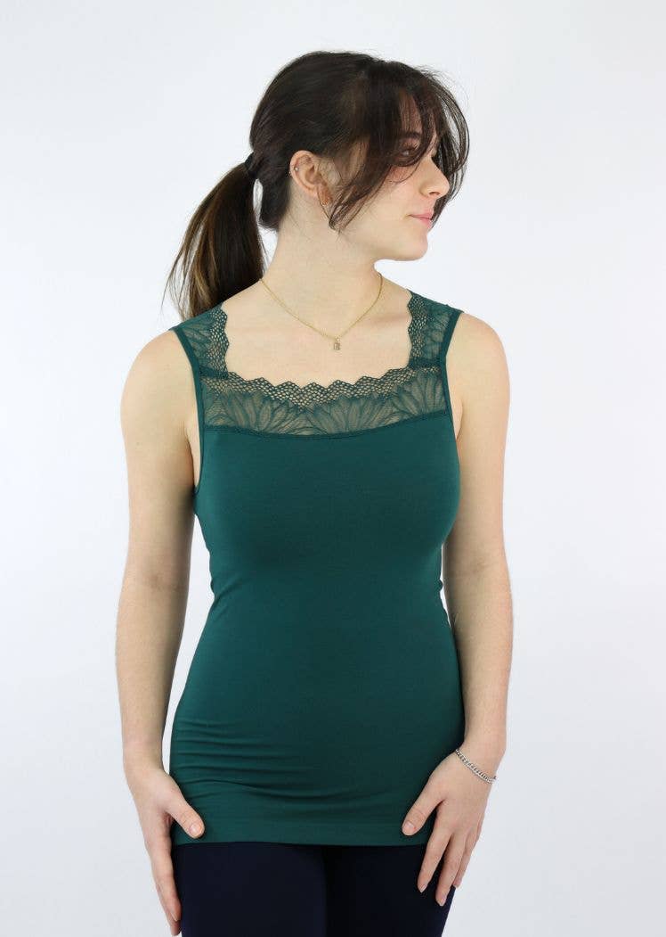 ELIETIAN - Vente Haut en maille – femme - Top réversible avec insert en dentelle73