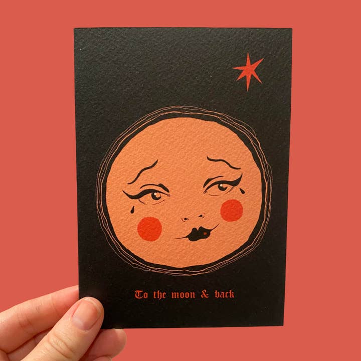 Luna - Tarjeta de San Valentín inspirada en el cosmos para venta al por mayor de Piece of the Peach