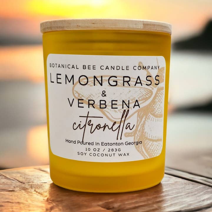 Lemongrass Verbena Citronella for wholesale by Botanical Bee Candle Company LLC