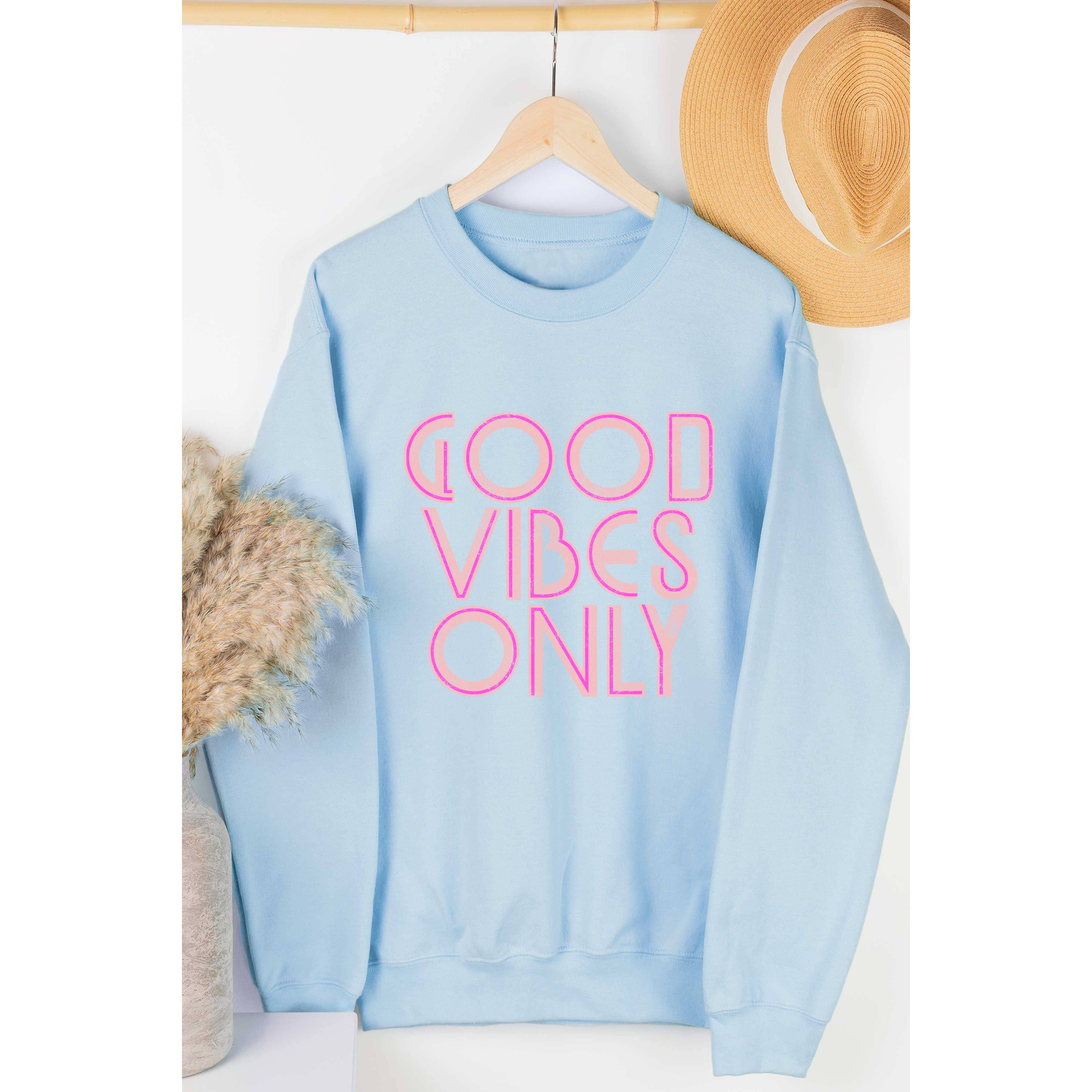 BLUME & CO. - Wholesale Graphic Sweatshirt - Women's - GOOD VIBES ONLY Graphic Sweatshirt5