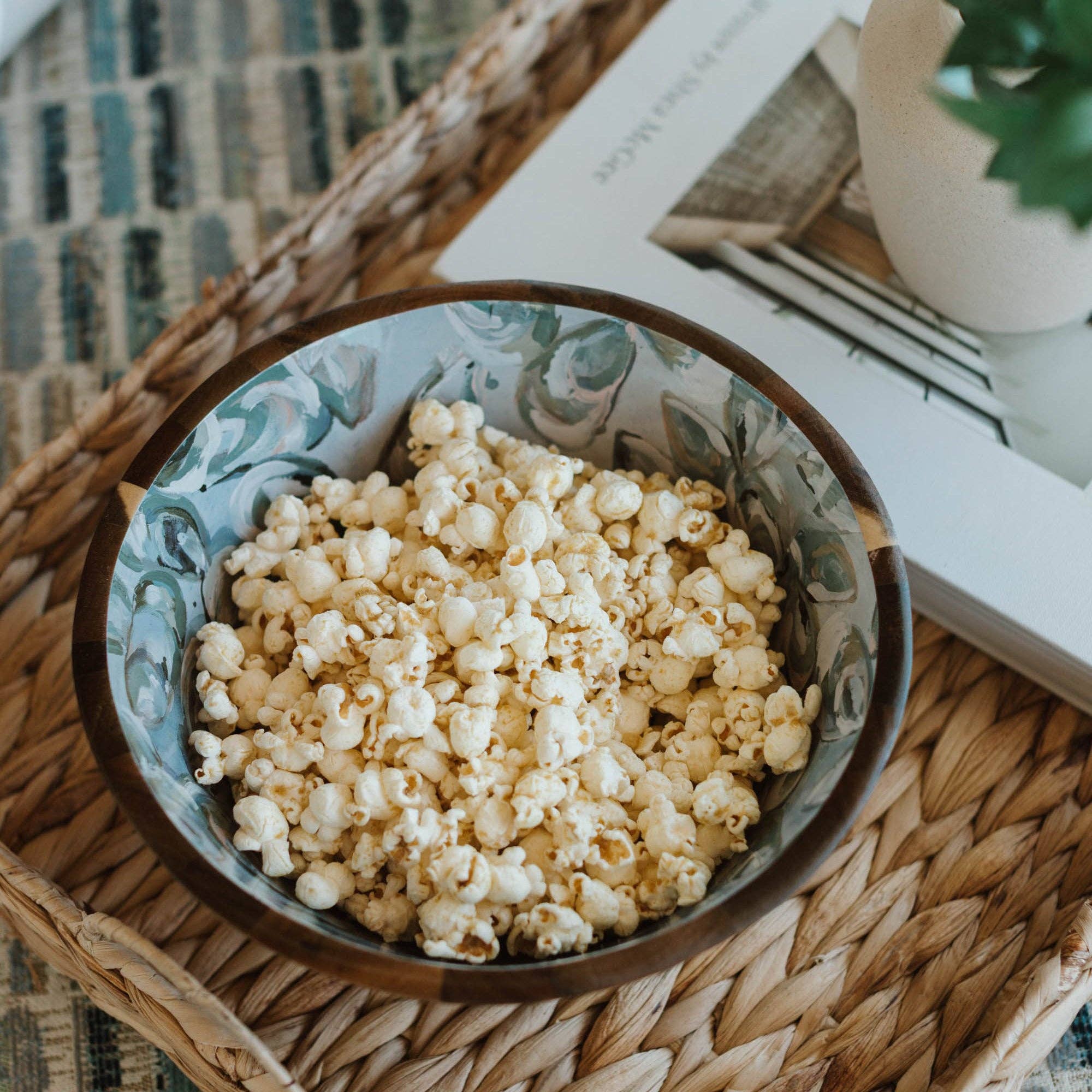 Kim Hovell Art - Wholesale Bowl - Wooden Bowl (Large) - Pewter Shells2