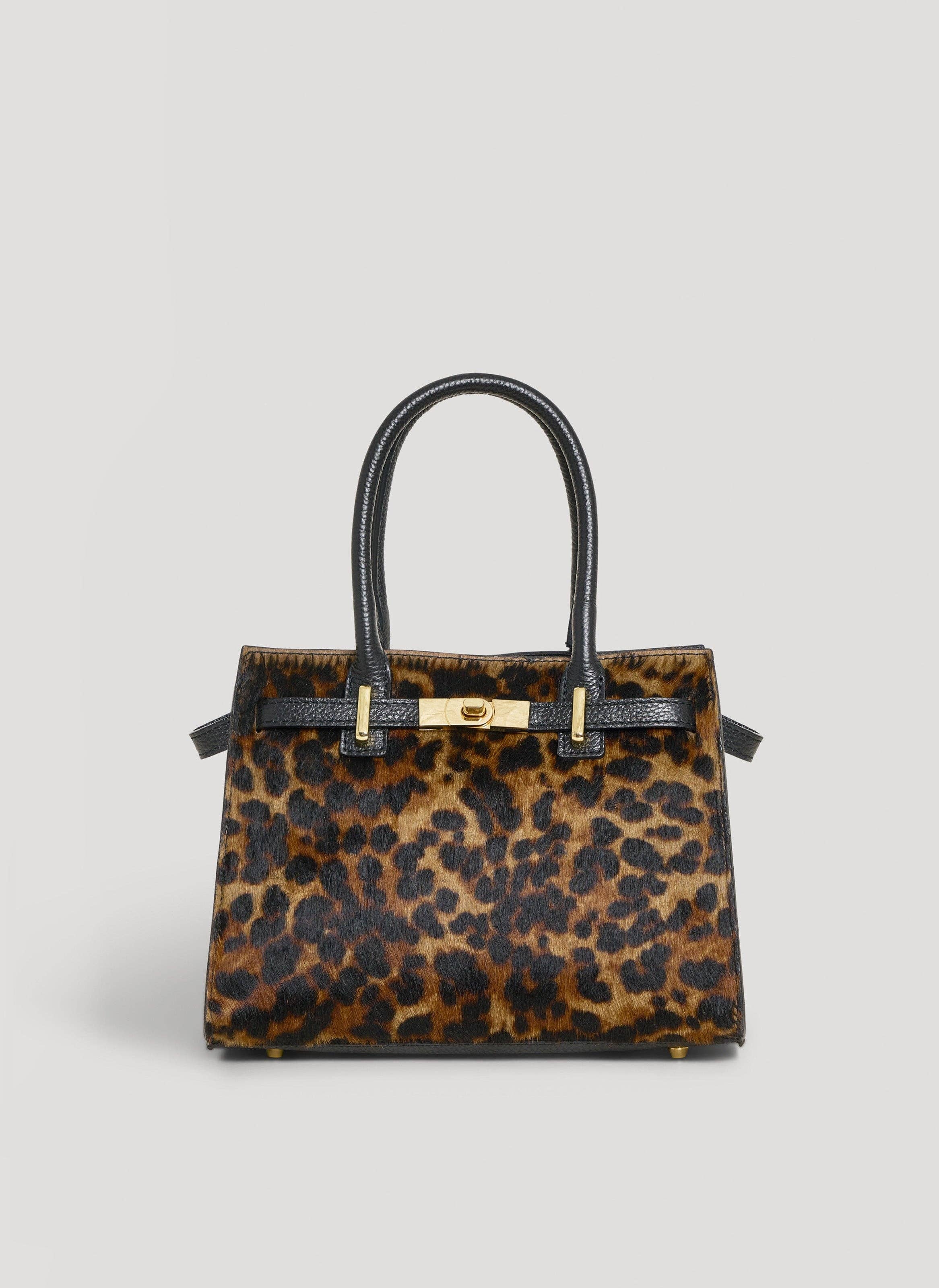 Voemièn - Wholesale Top Handle Bag - Women's - Grace Limited Edition Bag in Leopard Calf Hair Leather