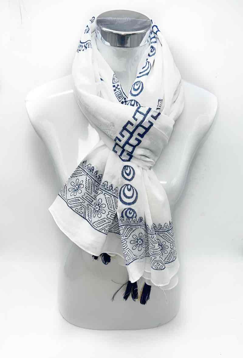 LINETA - Wholesale Scarf - Women's - C1 Indian cotton scarves11