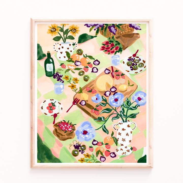 Picknick inställning Art Print för wholesale av Sabina Fenn