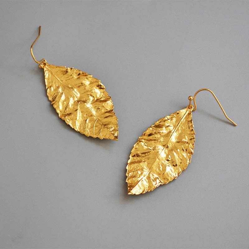 Revelari - Wholesale Dangle Earrings - Gold Leaf Earrings – Elegant Design0