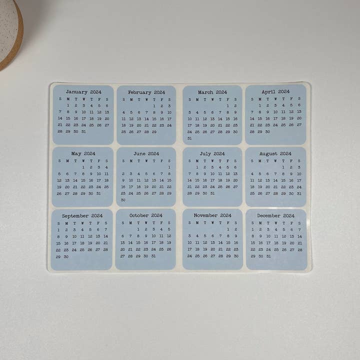 Fig Tree Works – wholesale Klistermärke – Mini Kalender klistermärken5