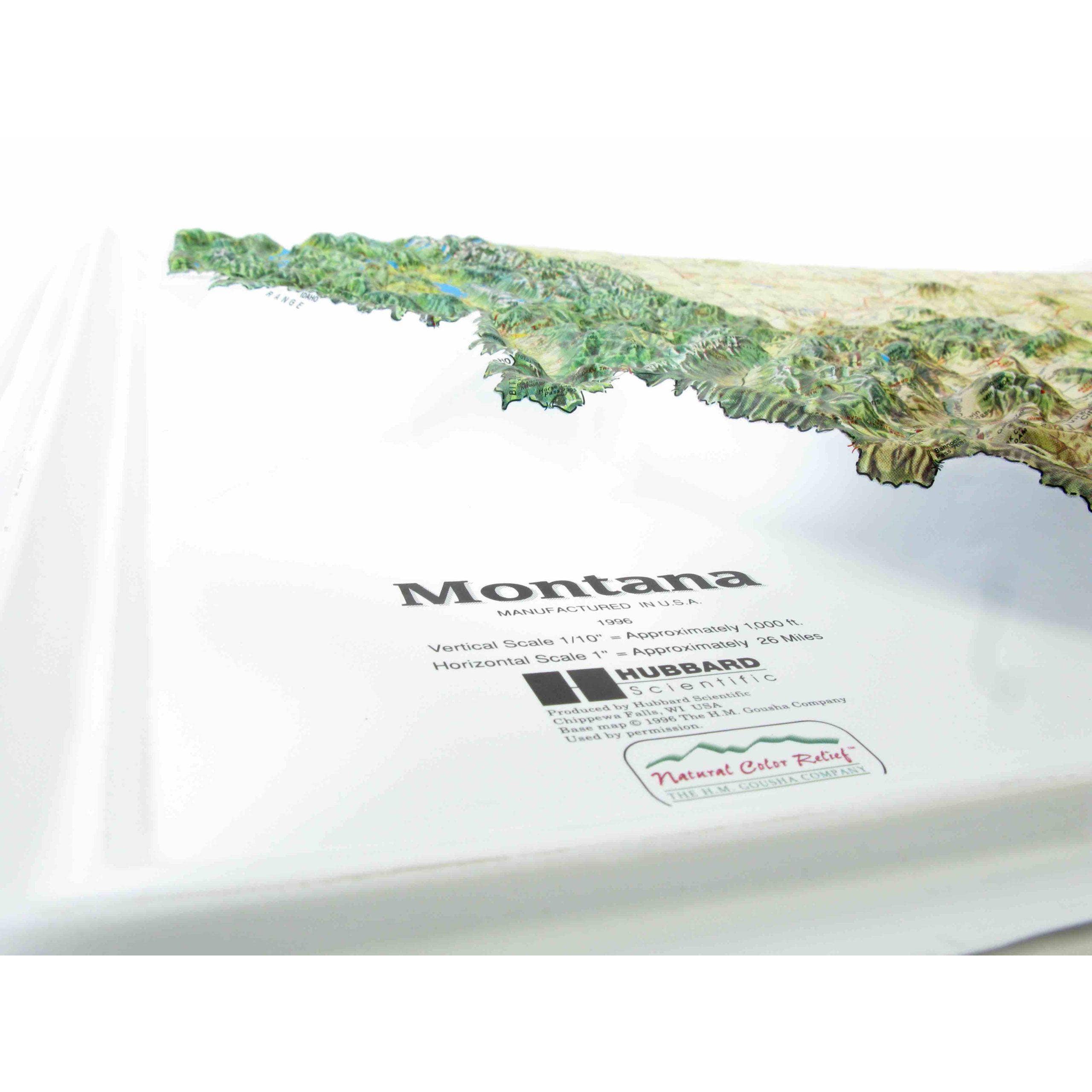 Map Shop - Wholesale Map - Montana Satellite Raised Relief Map by Hubbard1